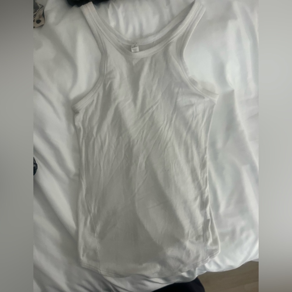 Lululemon Athletica Ribbed White Tank